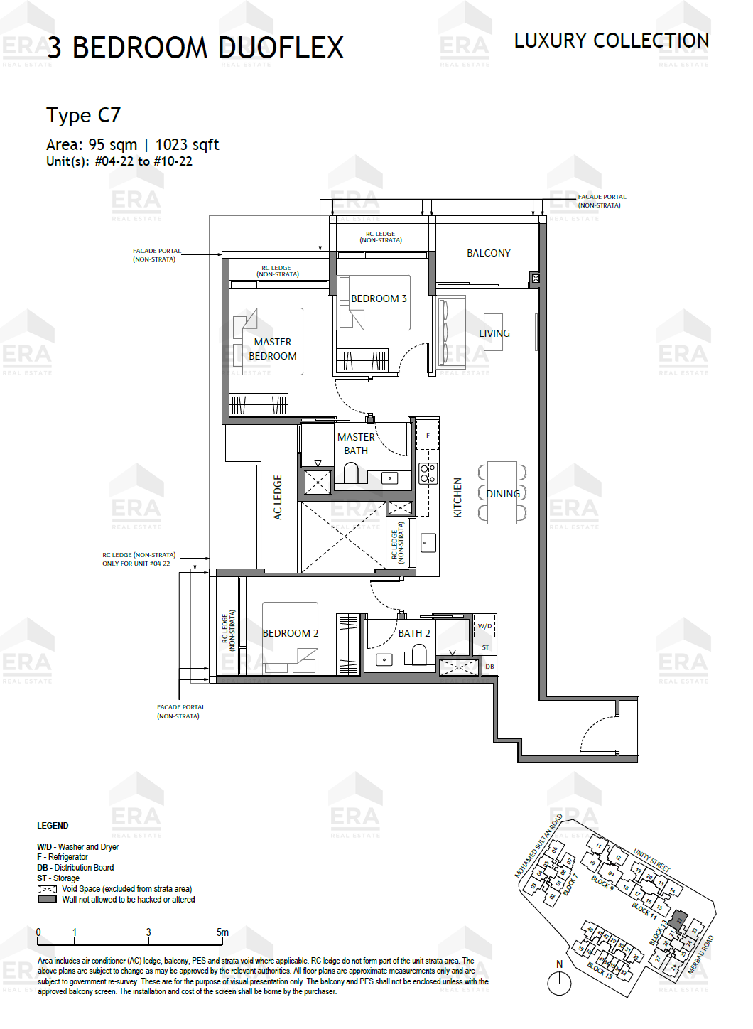 C7 · 1,023 sqft floor plan