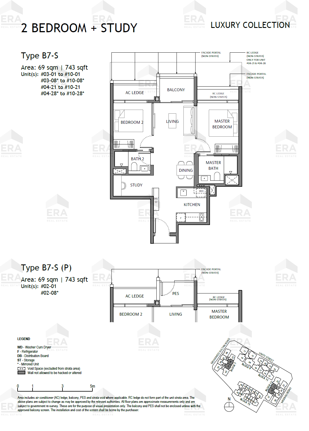 B7-S · 743 sqft floor plan