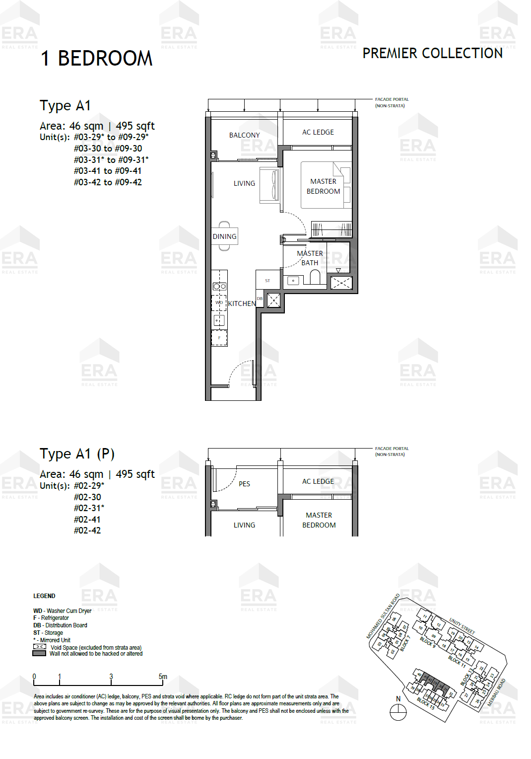 A1 · 495 sqft floor plan