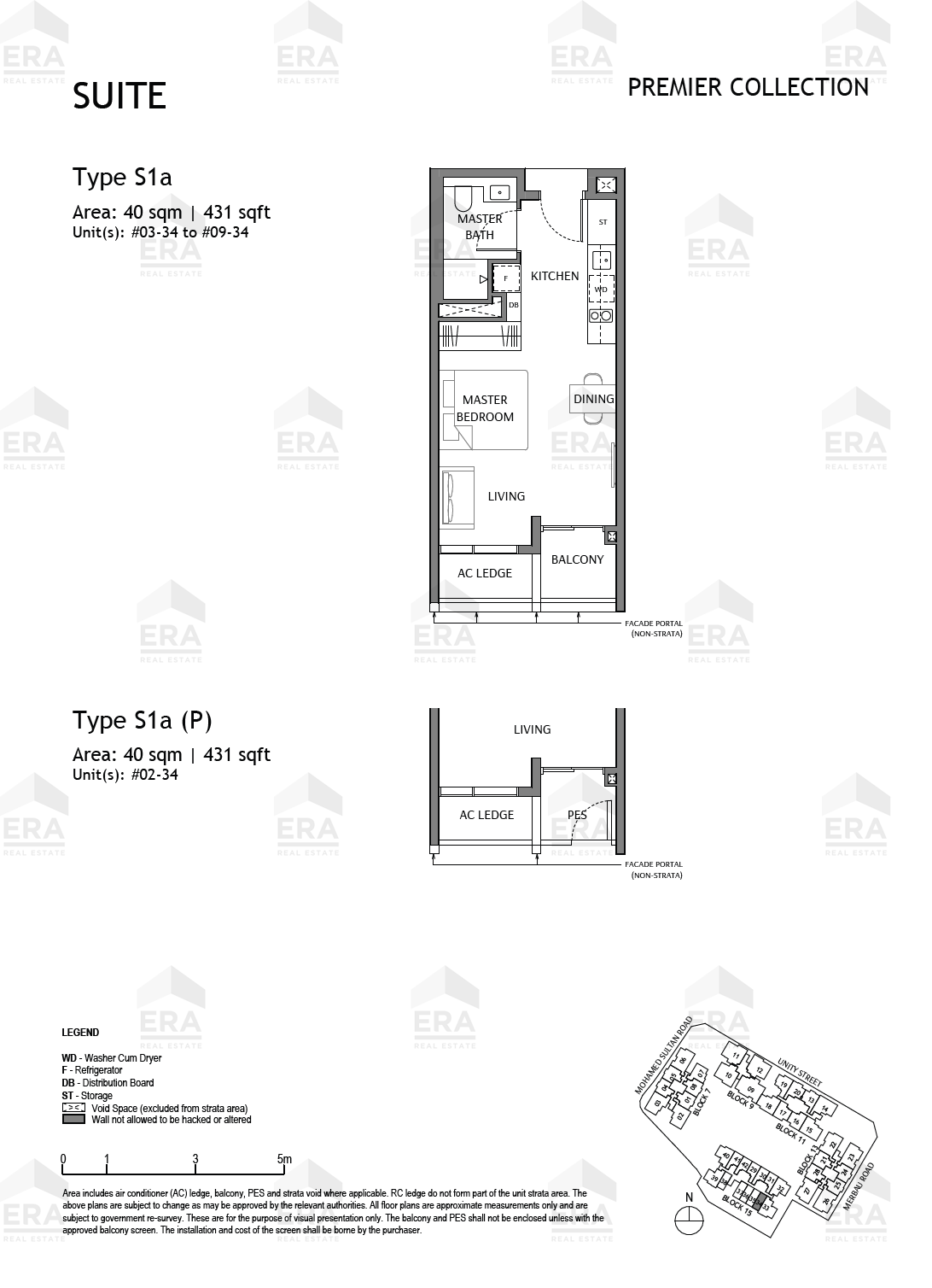 S1a(P) · 431 sqft floor plan