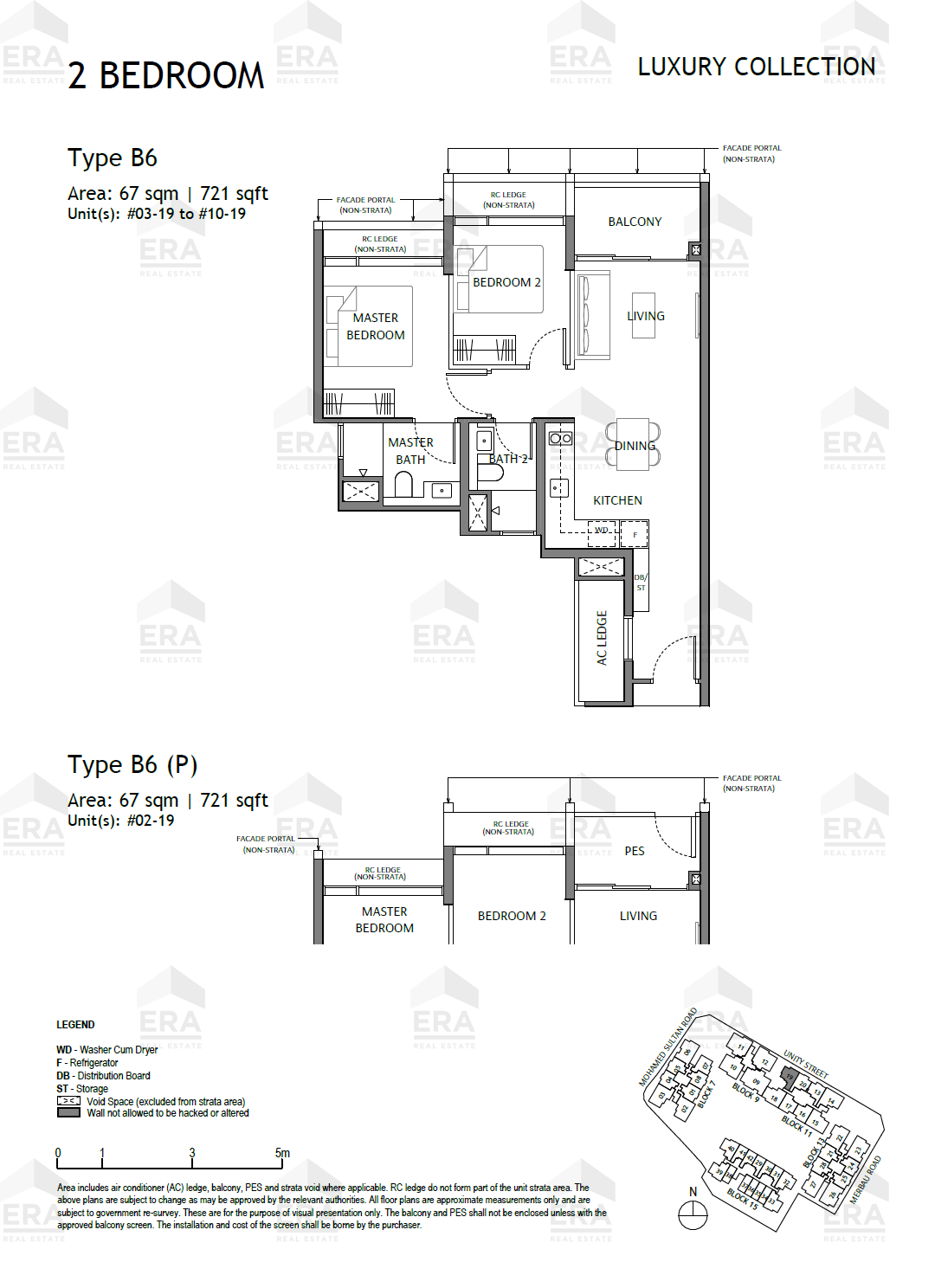 B6(P) · 721 sqft floor plan
