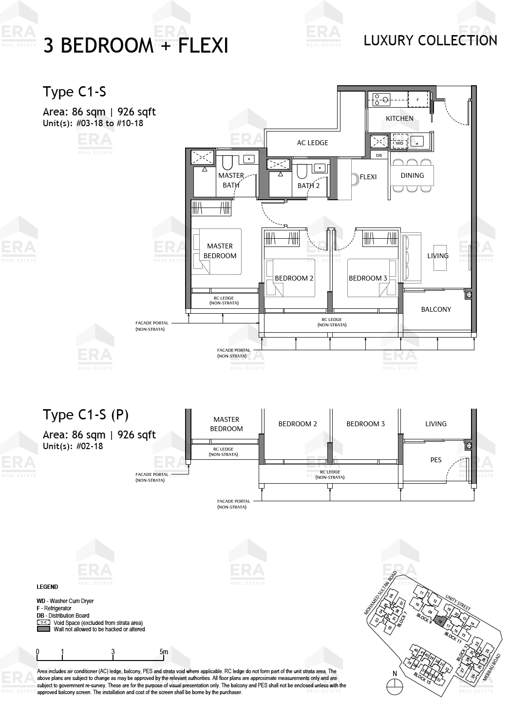 C1-S · 926 sqft floor plan