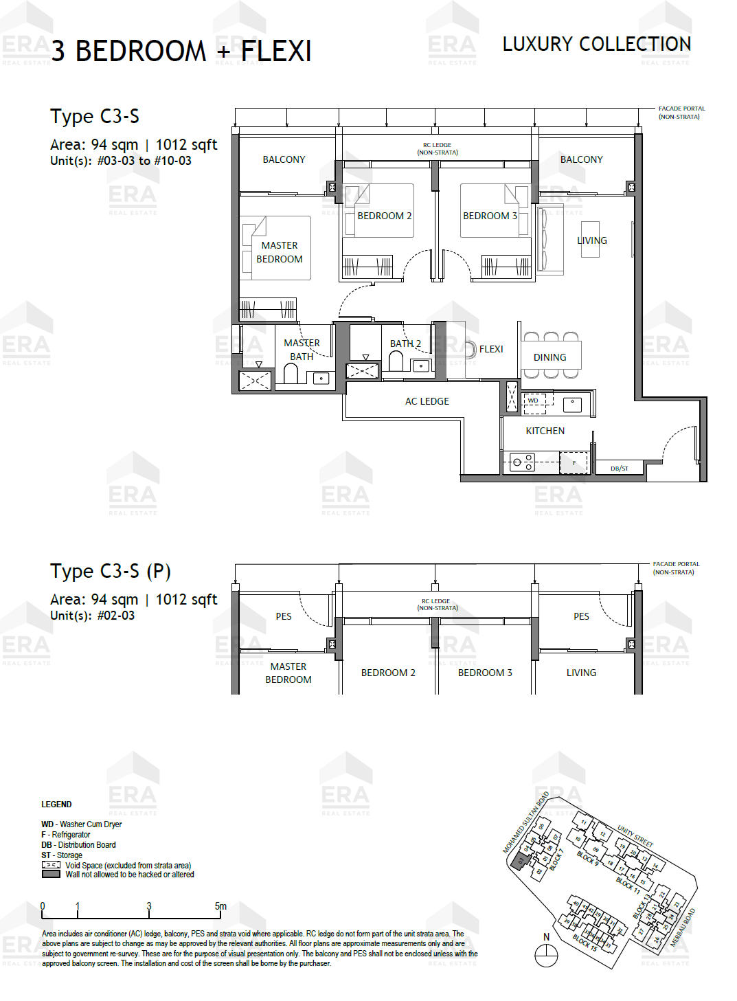 C3-S · 1,012 sqft floor plan