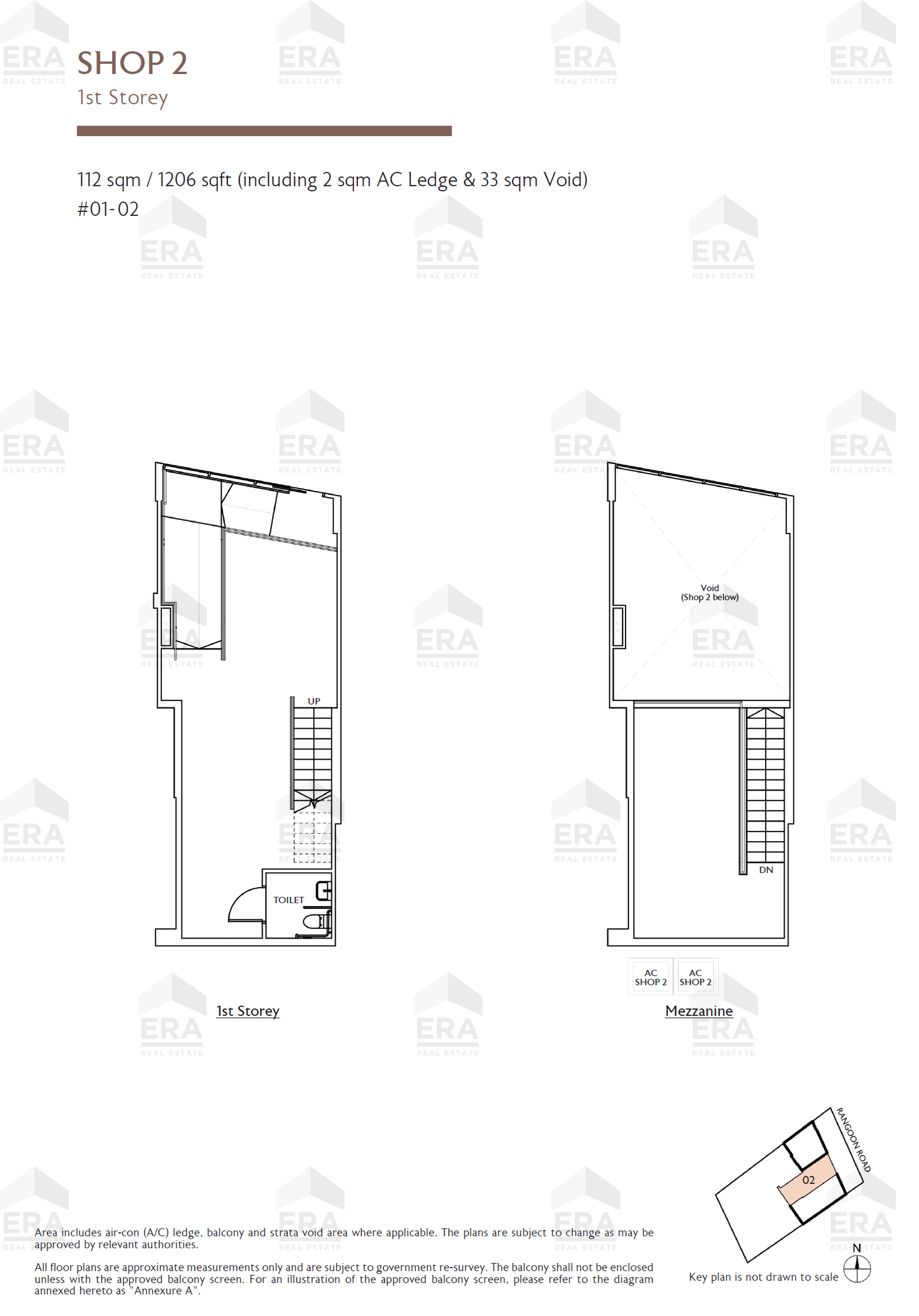 SHOP 2 · 1,206 sqft floor plan
