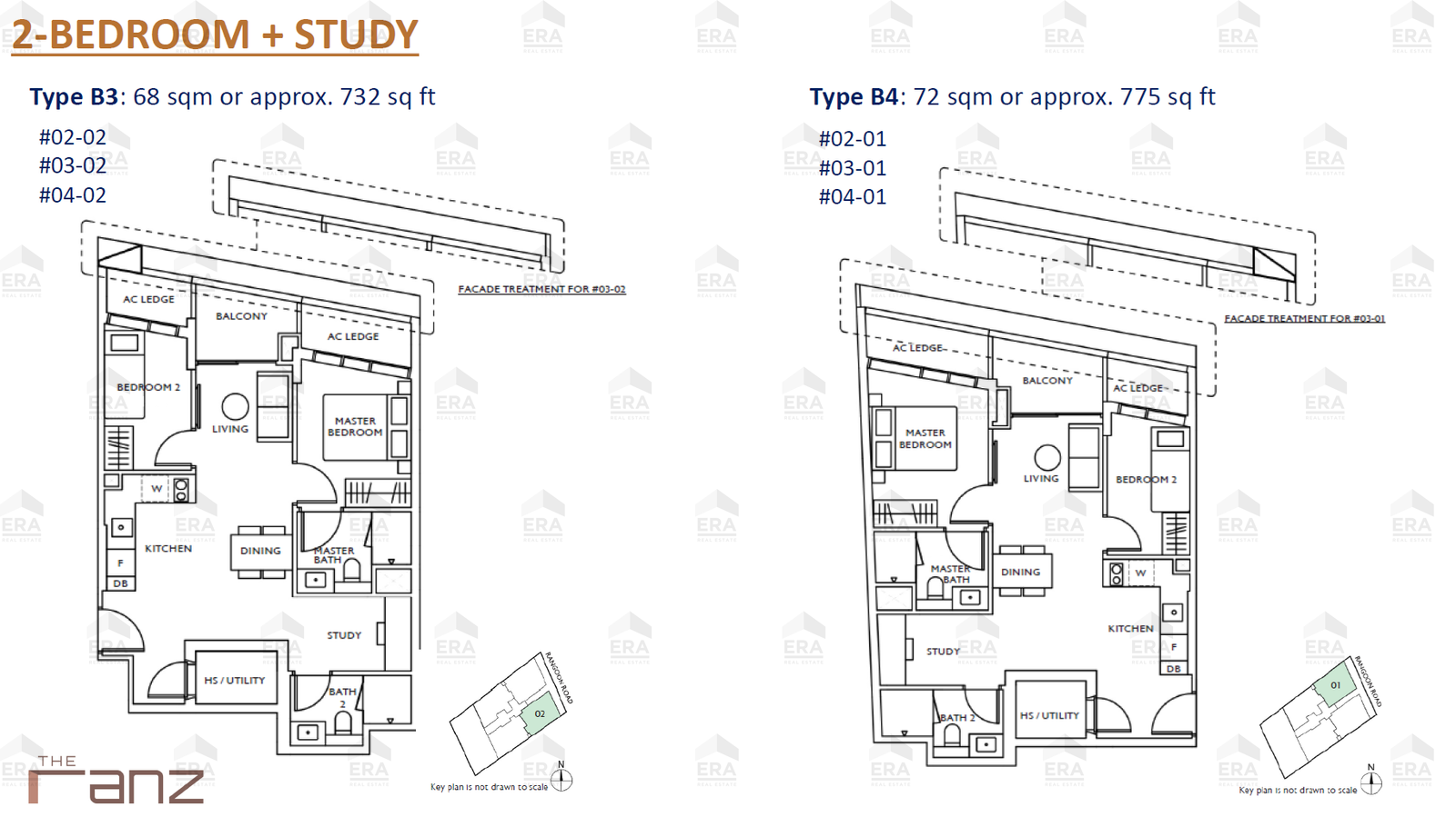B4 · 775 sqft floor plan