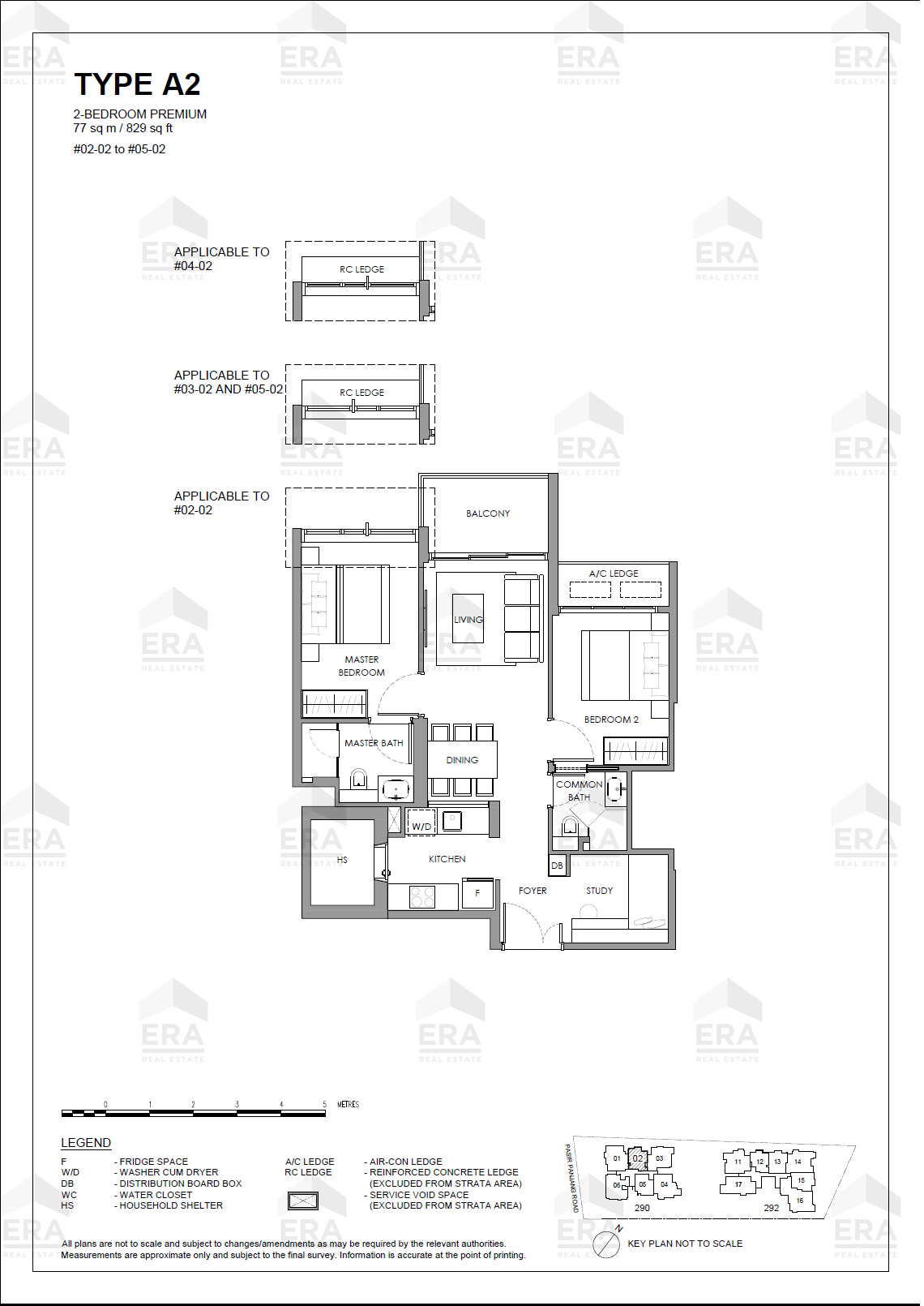 A2 · 829 sqft floor plan