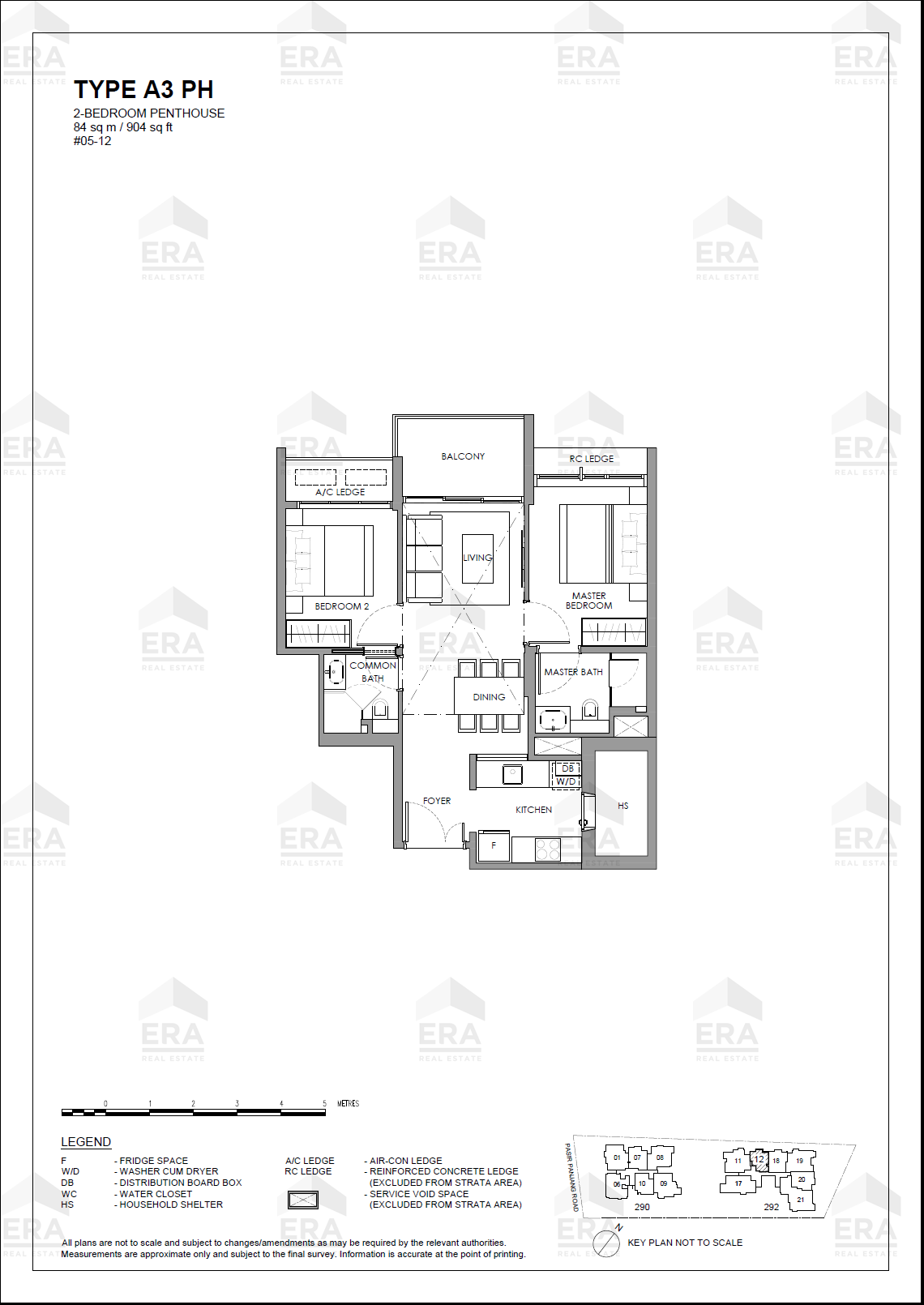 A3 PH · 904 sqft floor plan