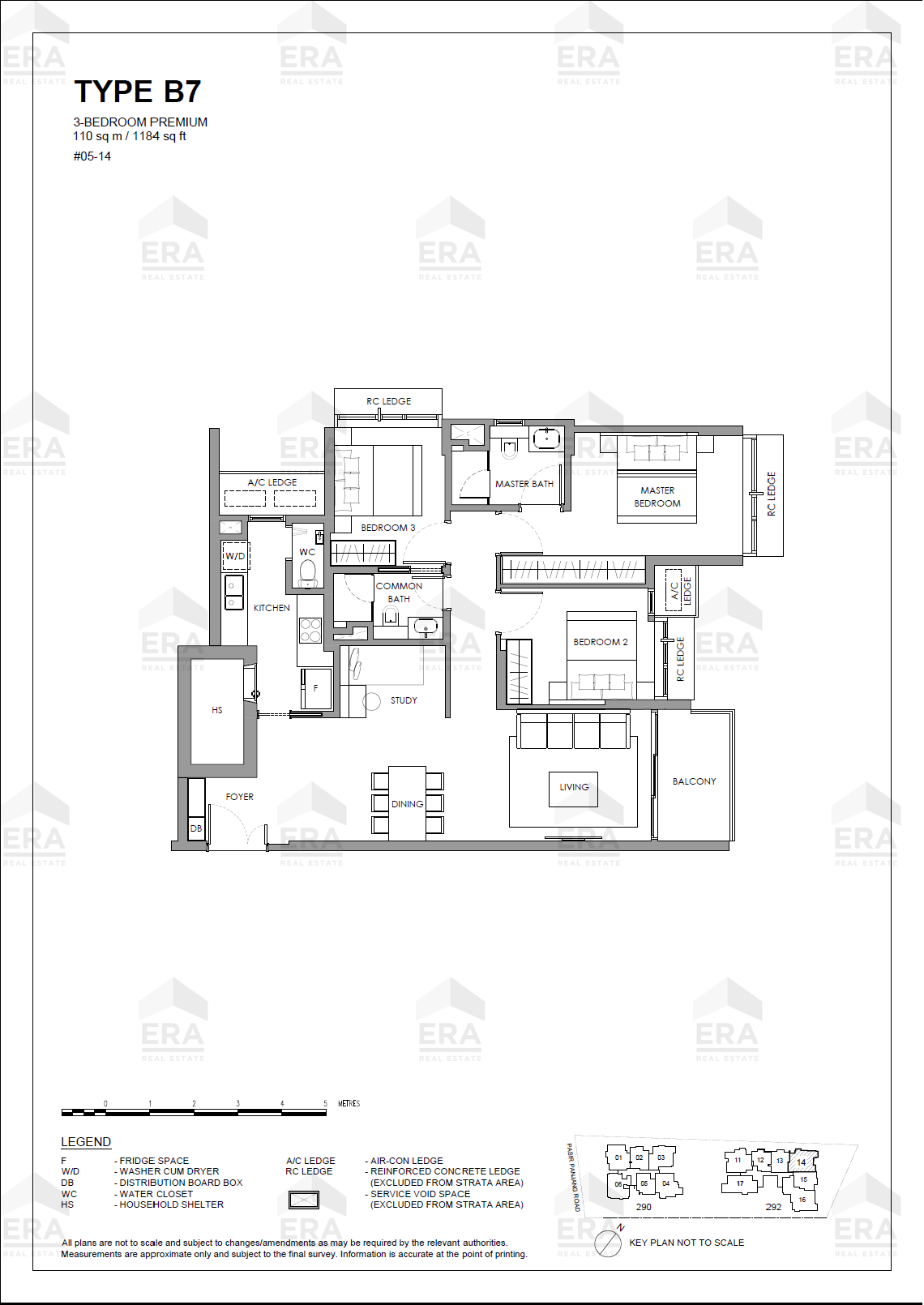 B7 · 1,184 sqft floor plan