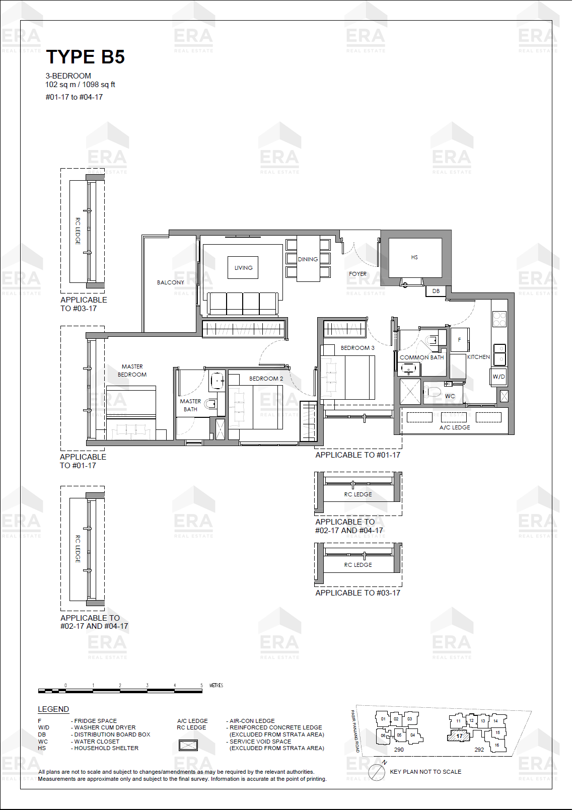 B5 · 1,098 sqft floor plan