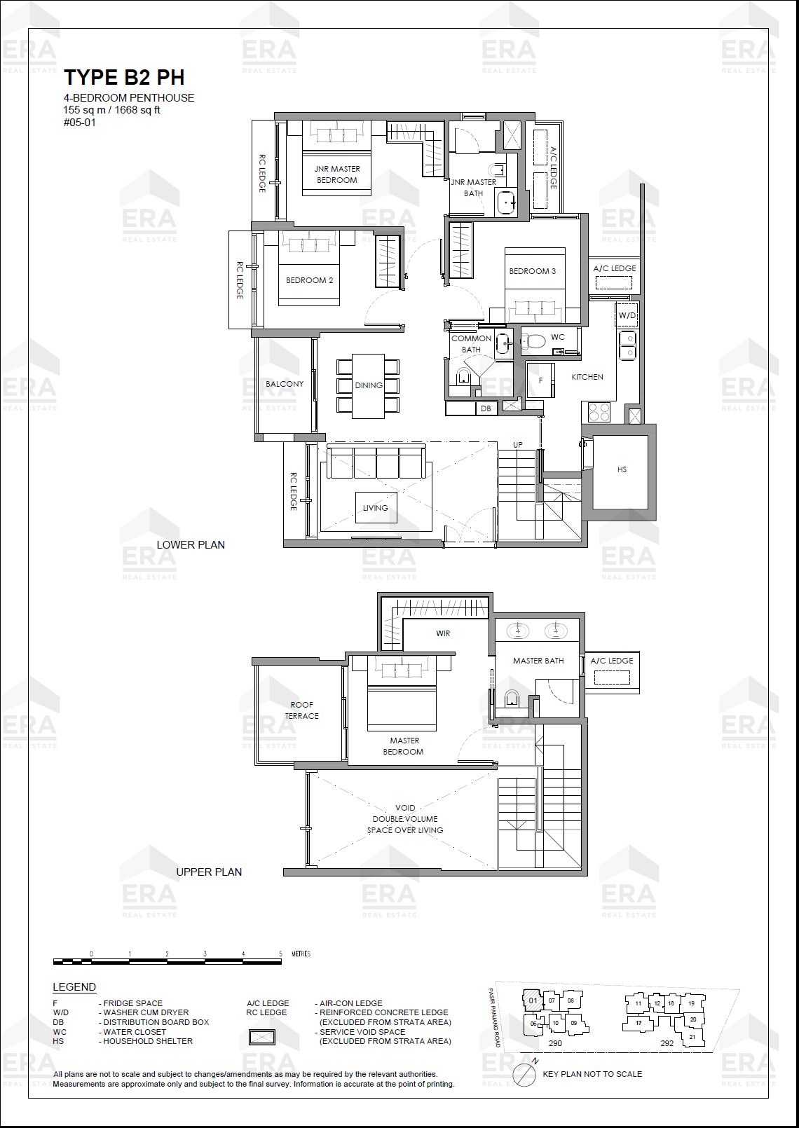 B2 PH · 1,668 sqft floor plan