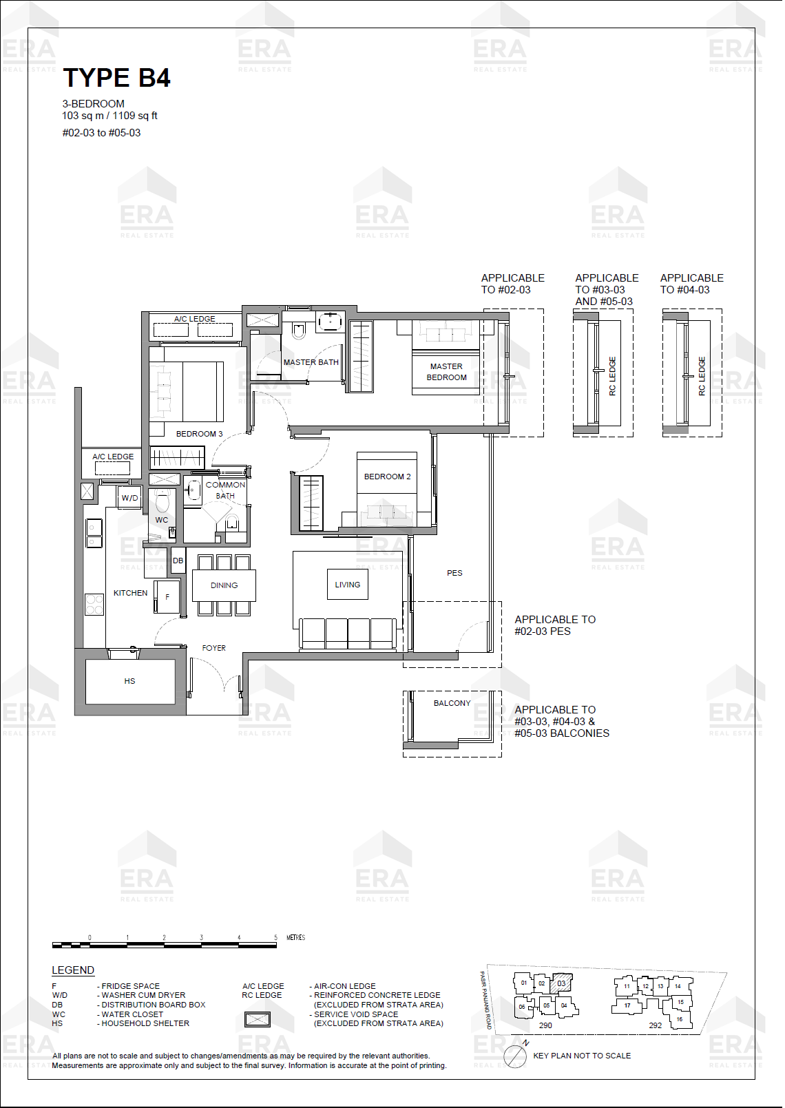 B4 · 1,109 sqft floor plan