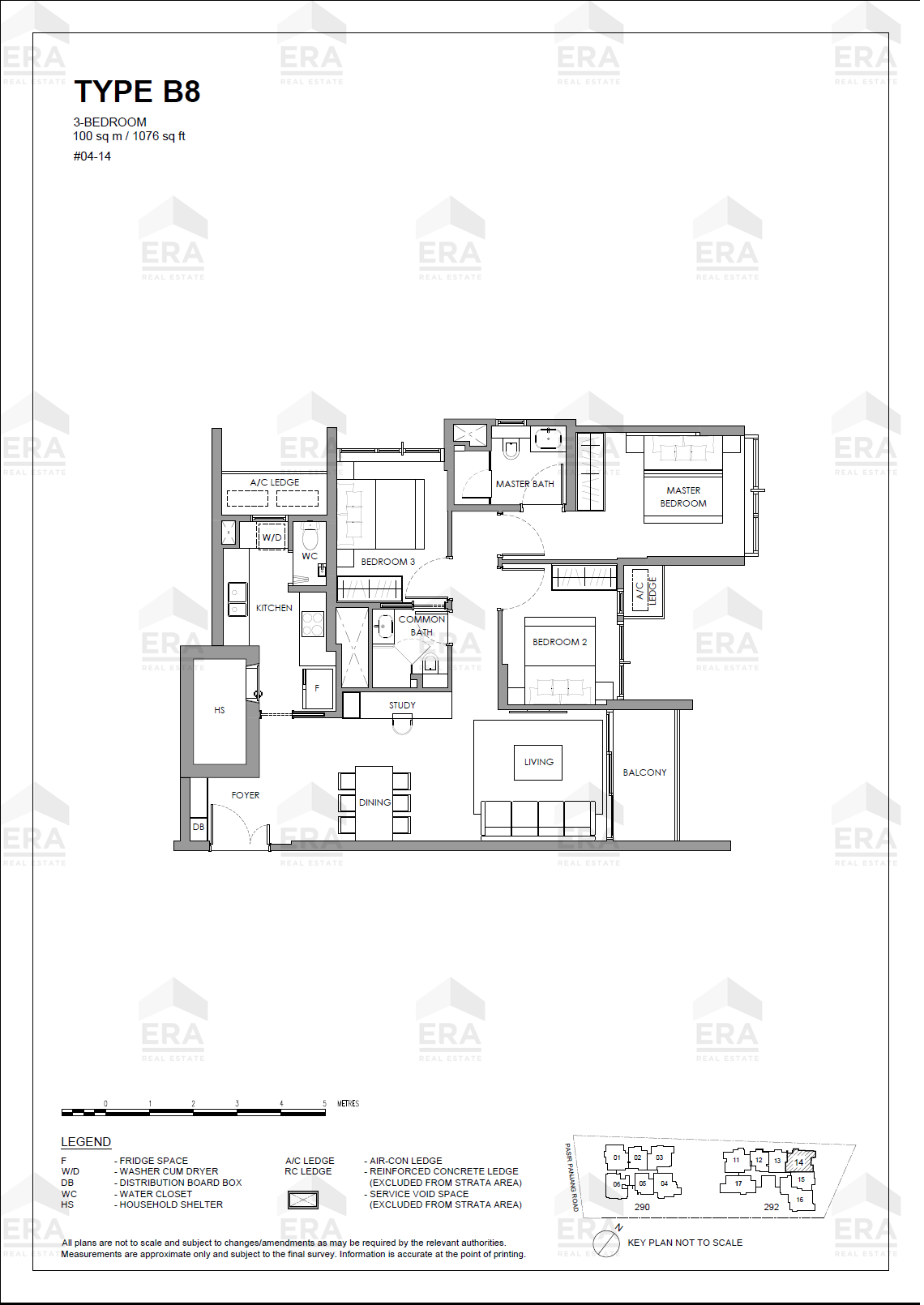B8 · 1,076 sqft floor plan