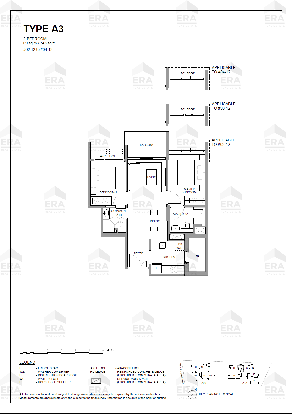A3 · 743 sqft floor plan