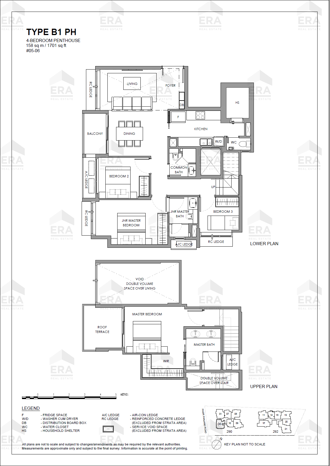 B1 PH · 1,701 sqft floor plan