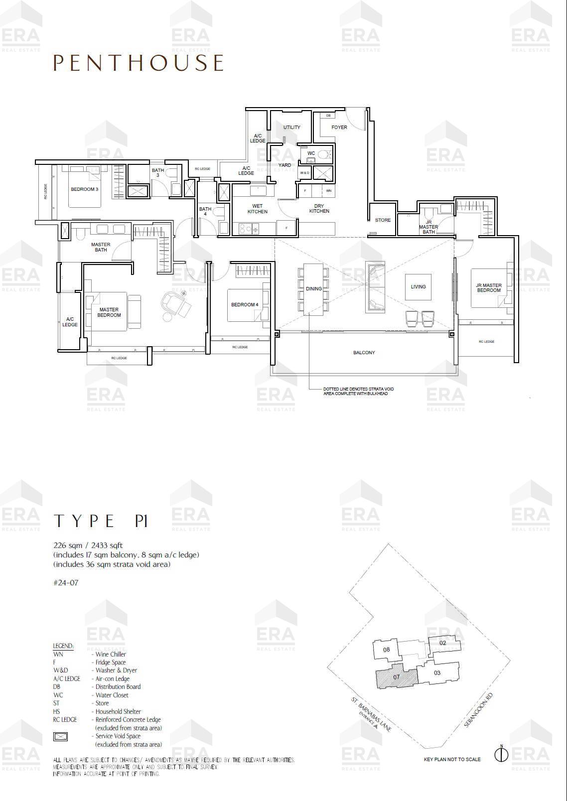 P1 · 2,433 sqft floor plan