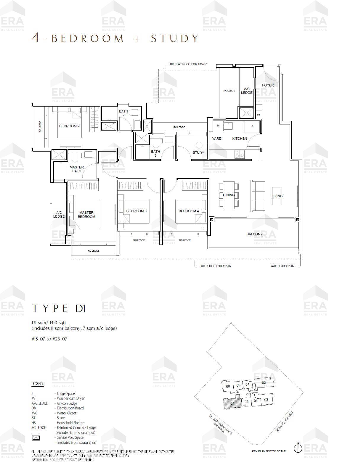 D1 · 1,410 sqft floor plan