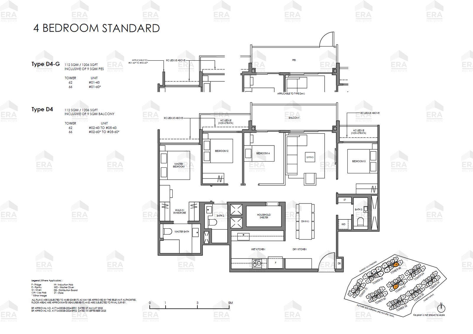 D4 · 1,206 sqft floor plan