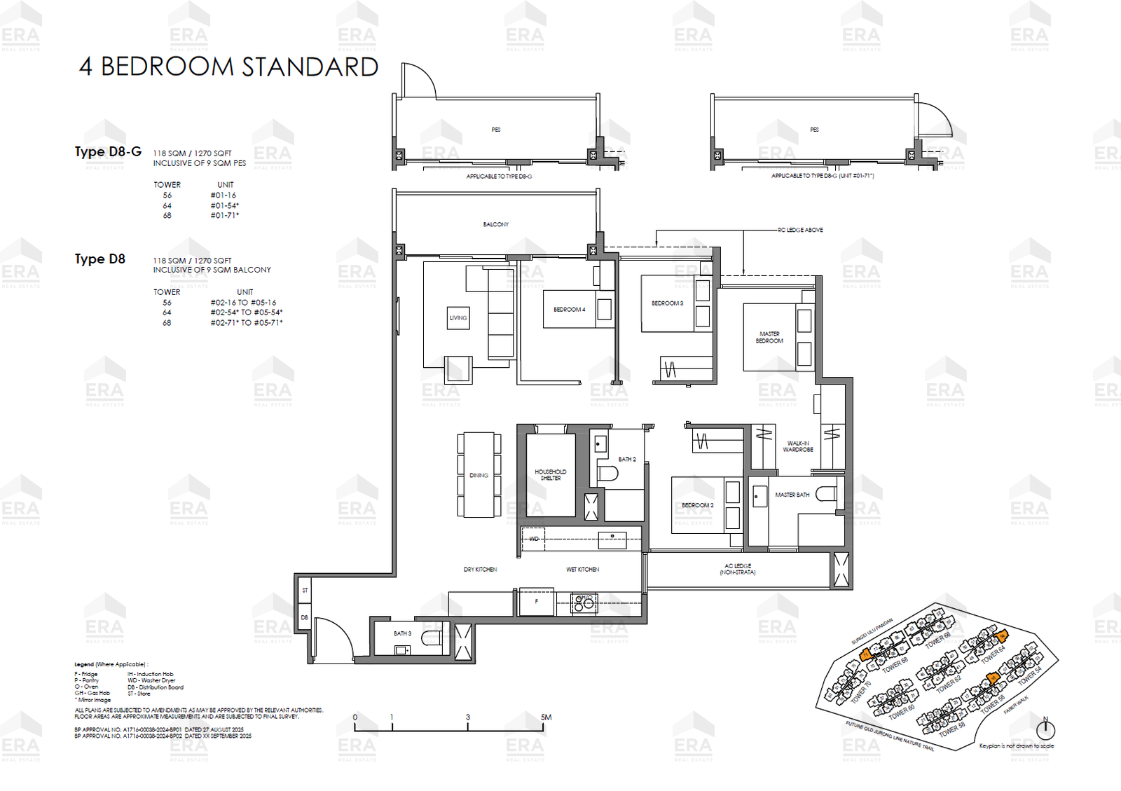 D8-G · 1,270 sqft floor plan
