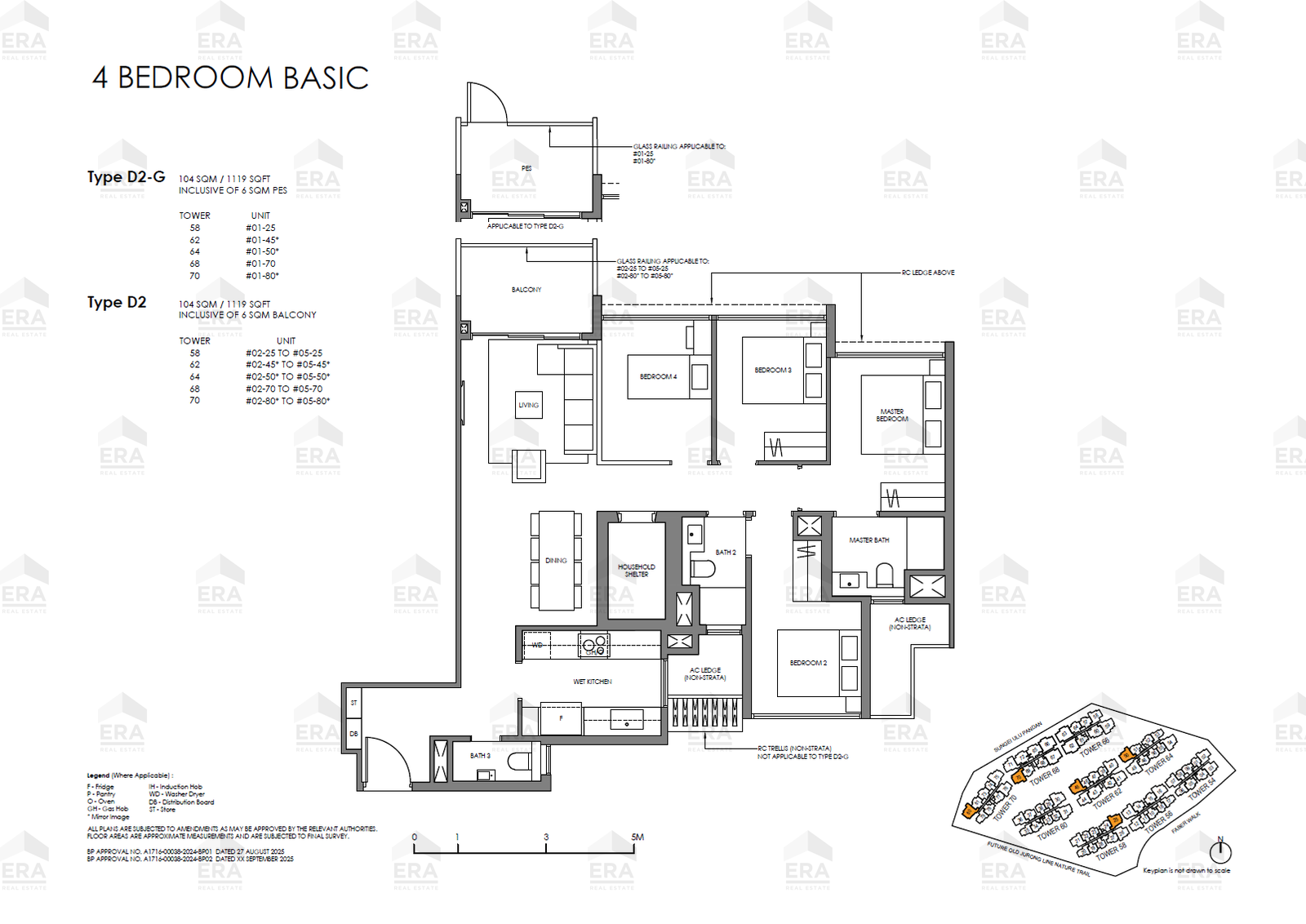 D2 · 1,119 sqft floor plan