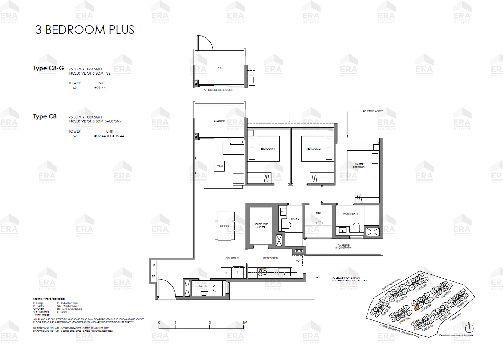 C8-G · 1,033 sqft floor plan