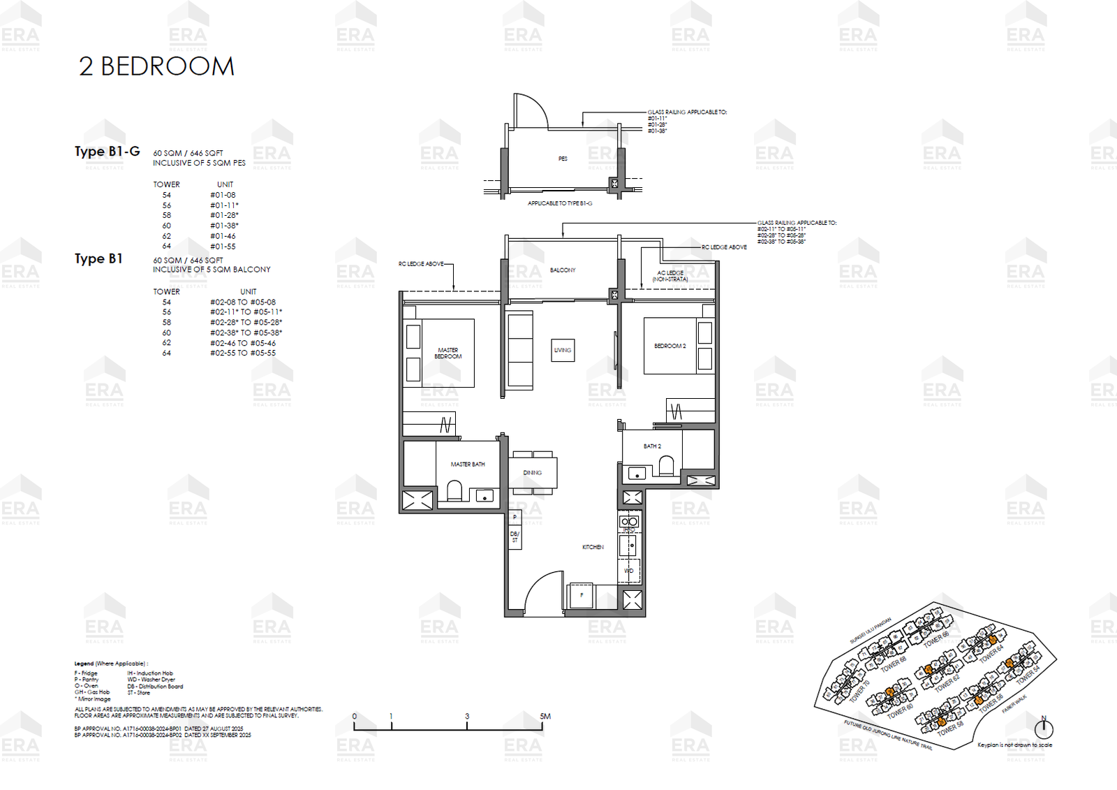 B1-G · 646 sqft floor plan