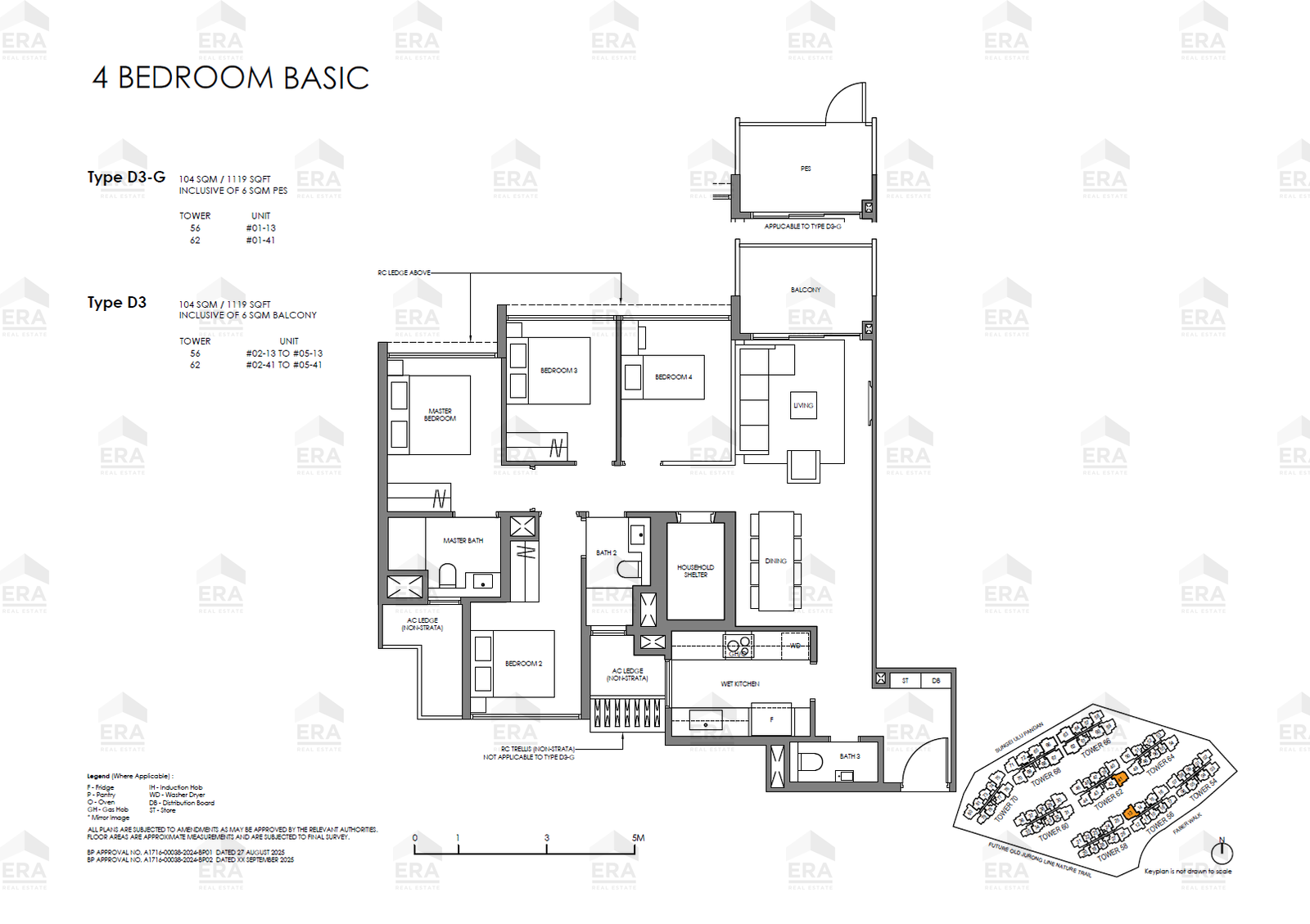 D3-G · 1,119 sqft floor plan