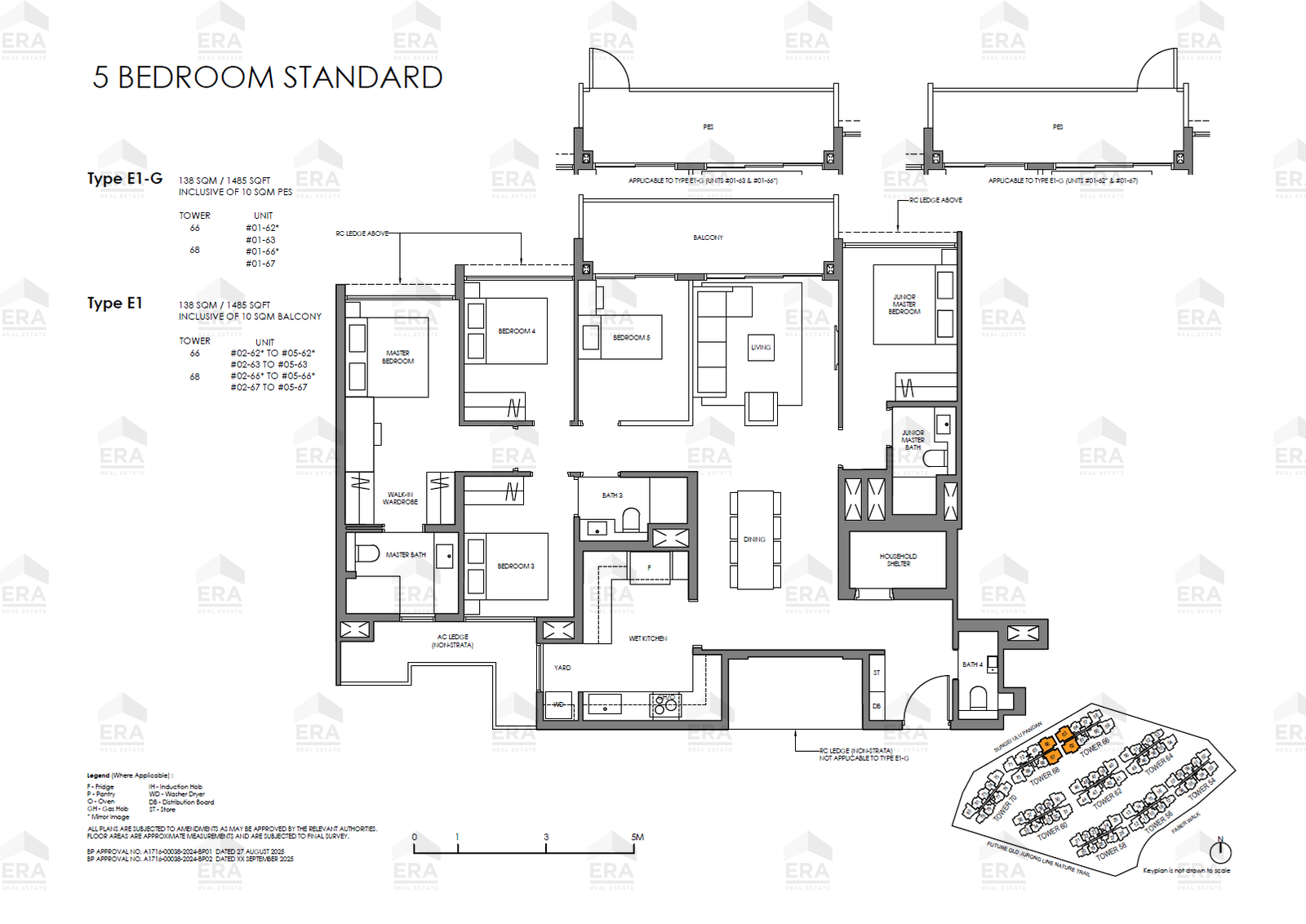 E1-G · 1,485 sqft floor plan