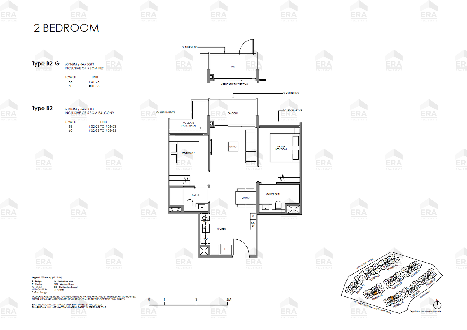 B2-G · 646 sqft floor plan