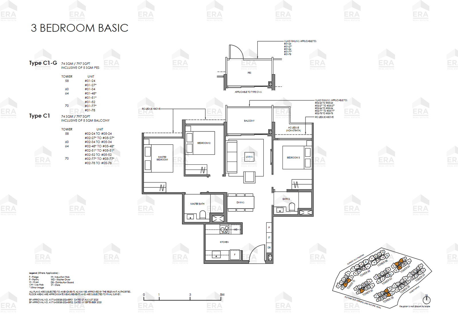 C1-G · 797 sqft floor plan