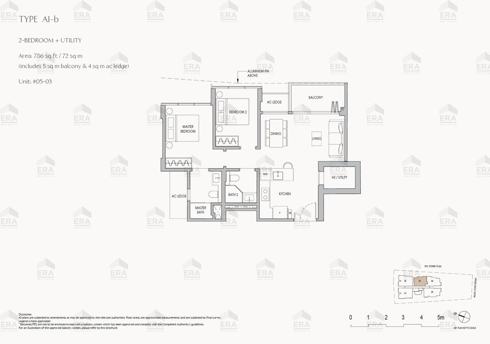 A1-b · 775 sqft floor plan