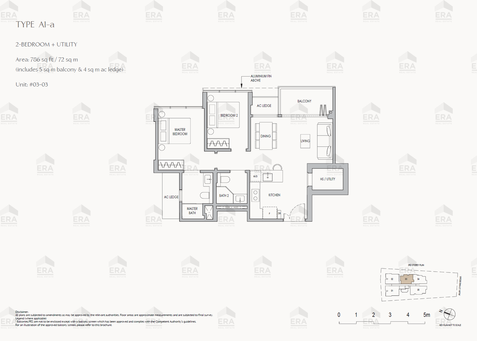 A1-a · 775 sqft floor plan