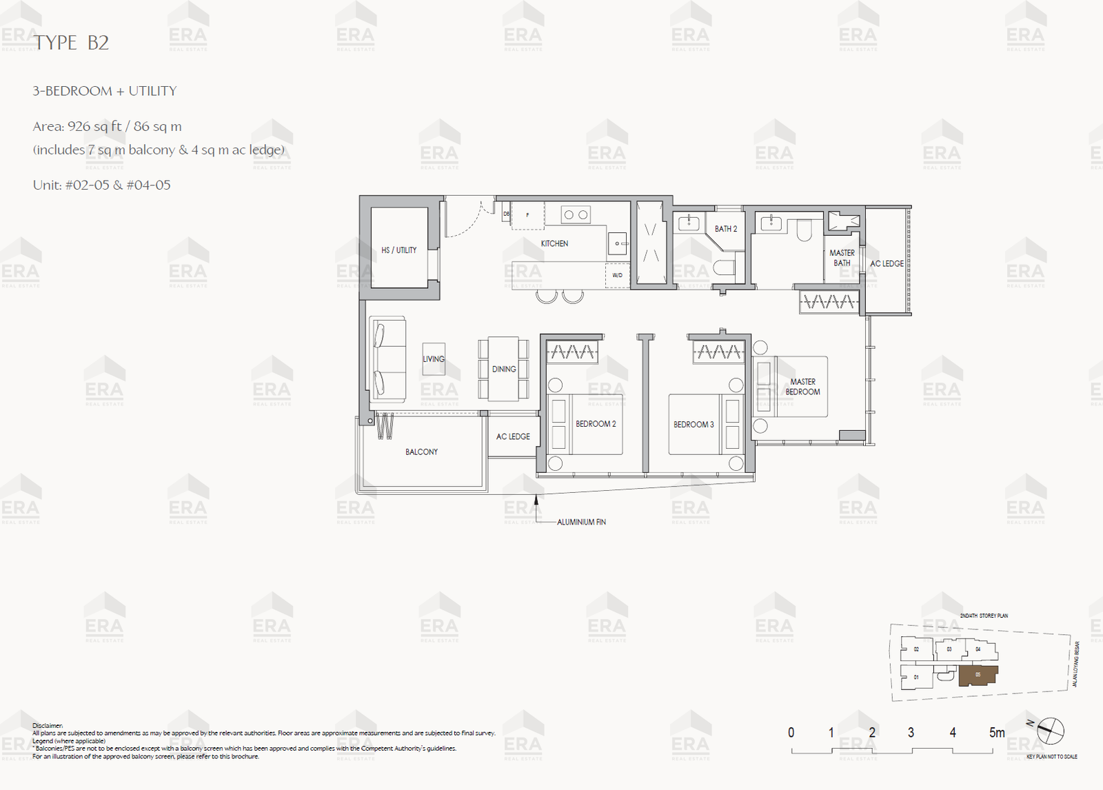 B2 · 926 sqft floor plan