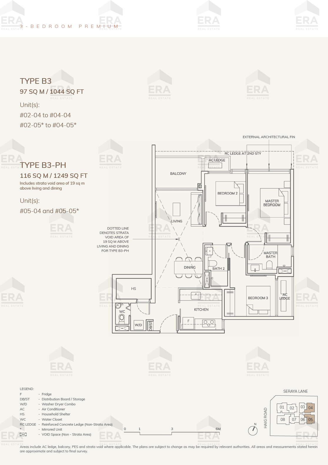 B3 · 1,044 sqft floor plan