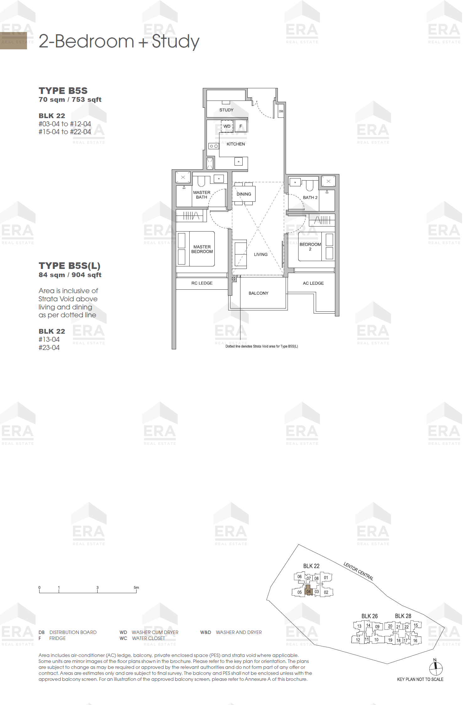 B5S · 753 sqft floor plan