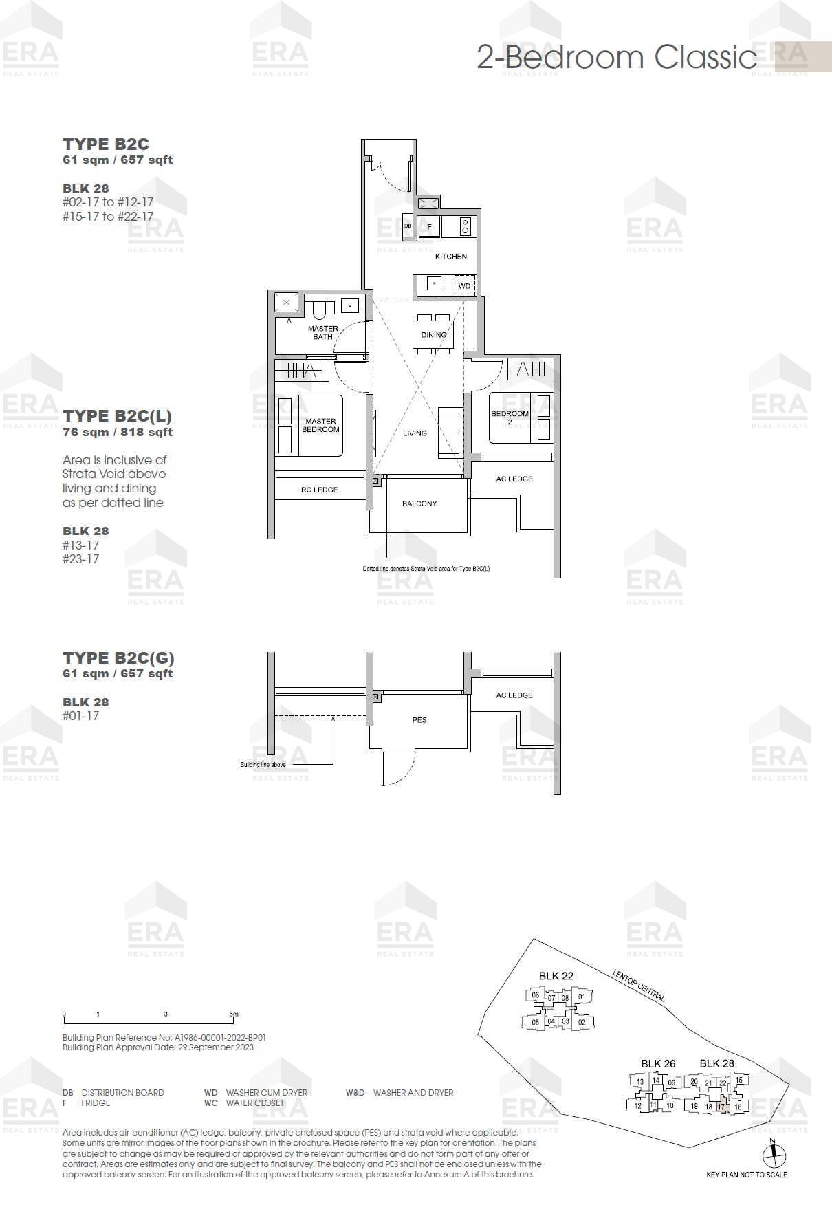 B2C · 657 sqft floor plan