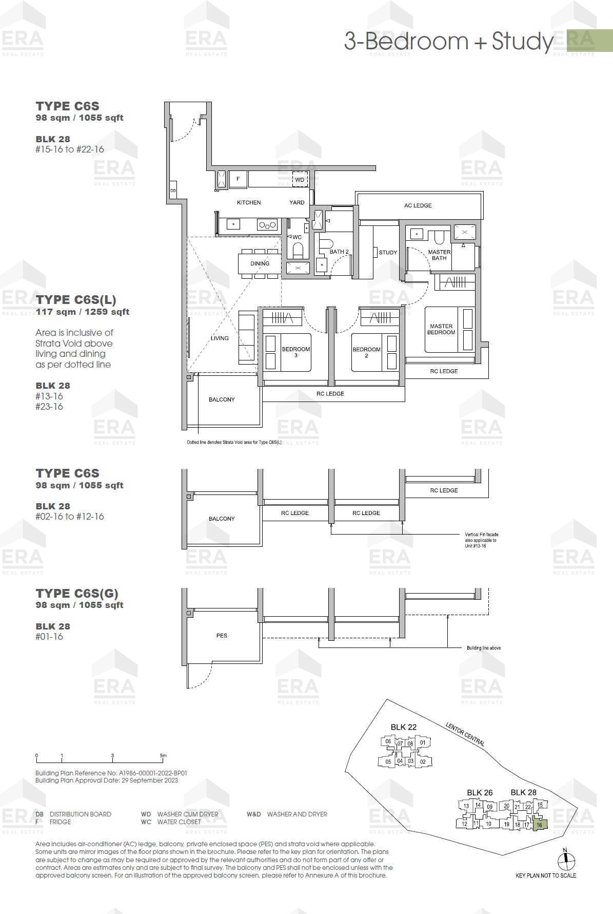 C6S · 1,055 sqft floor plan