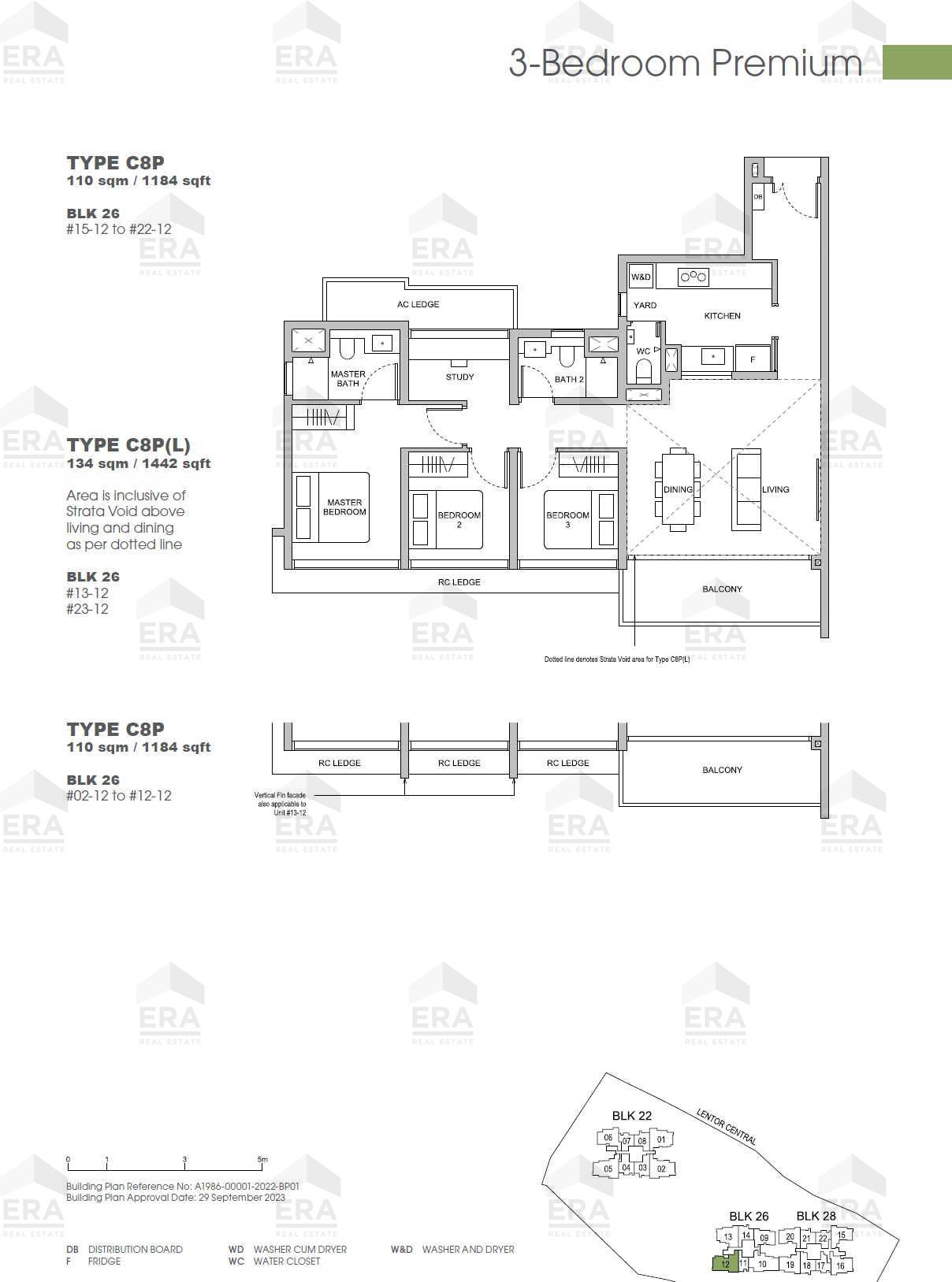 C8P · 1,184 sqft floor plan
