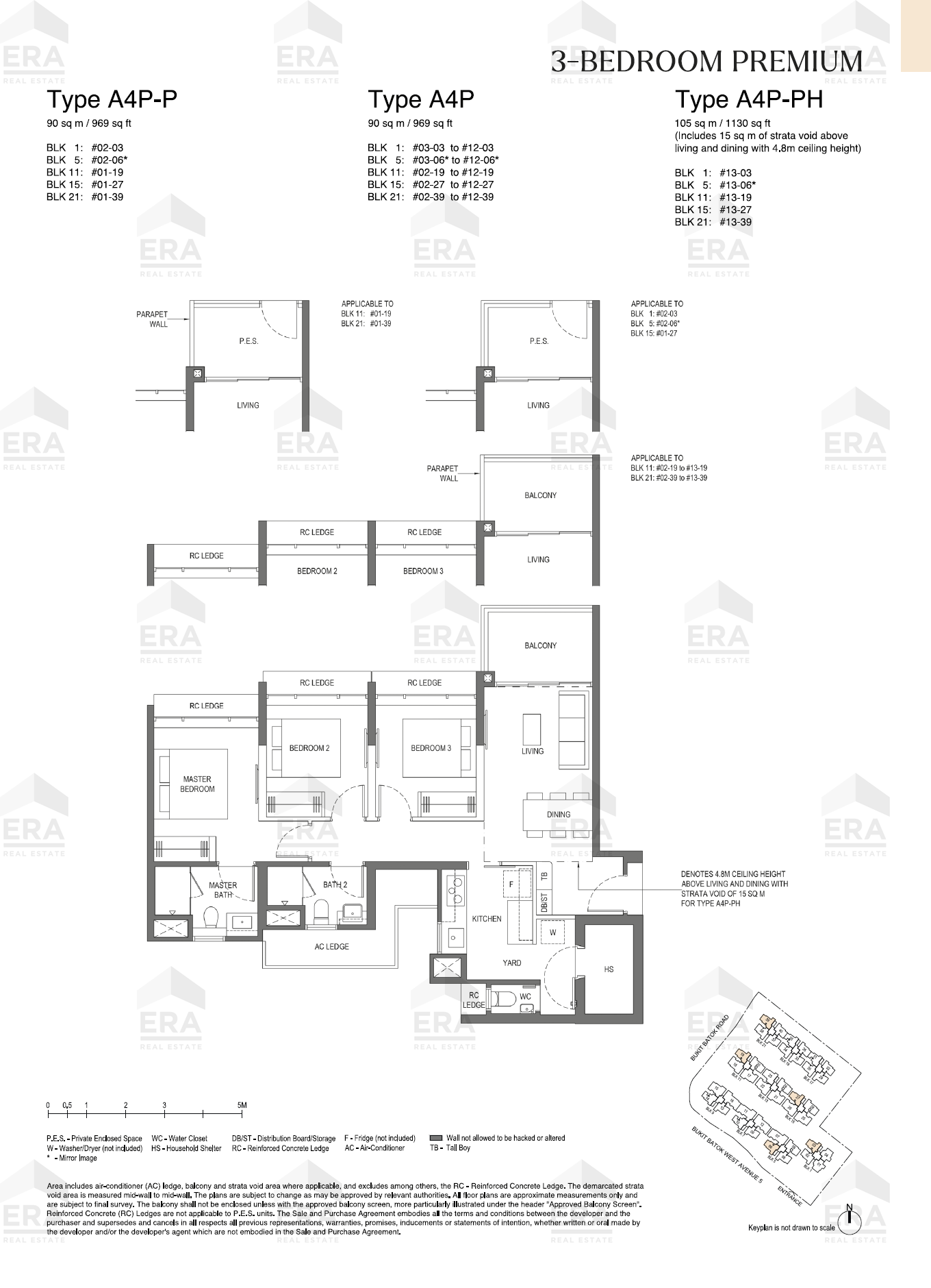 A4P · 969 sqft floor plan