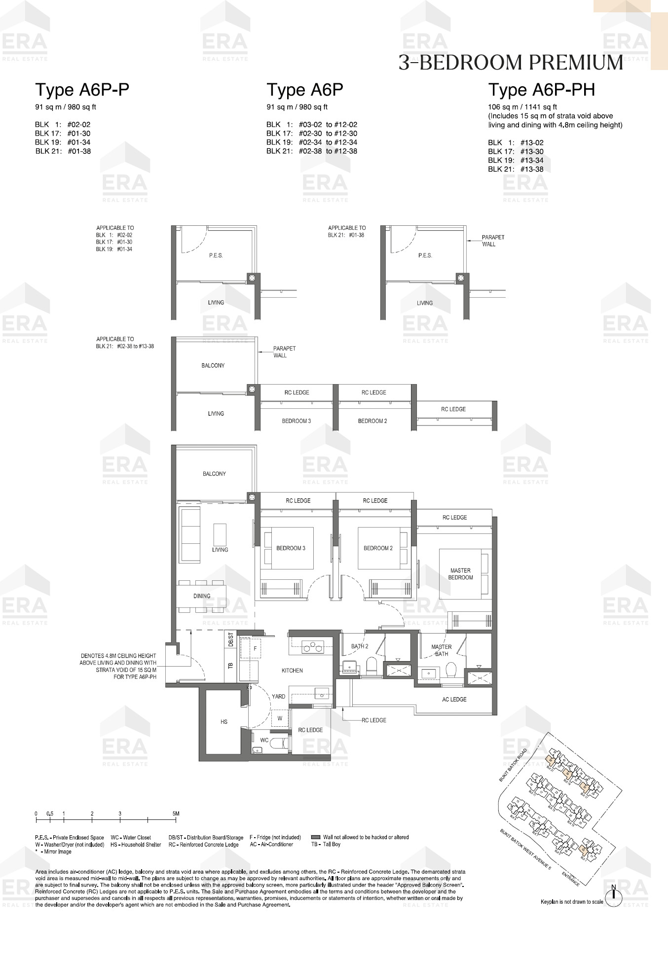 A6P-PH · 1,141 sqft floor plan