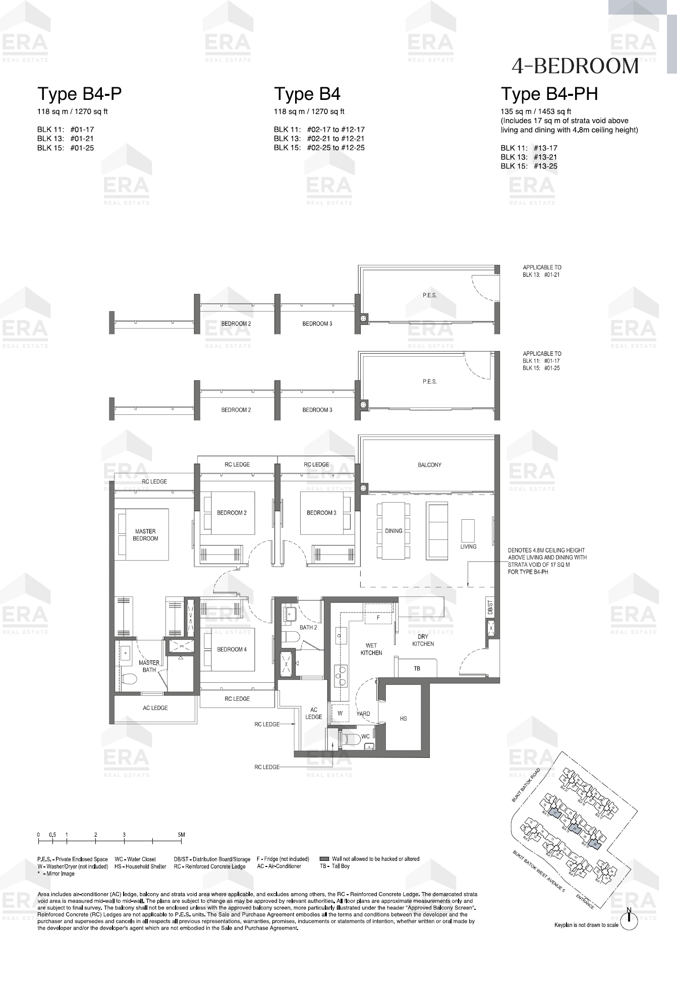 B4-PH · 1,453 sqft floor plan
