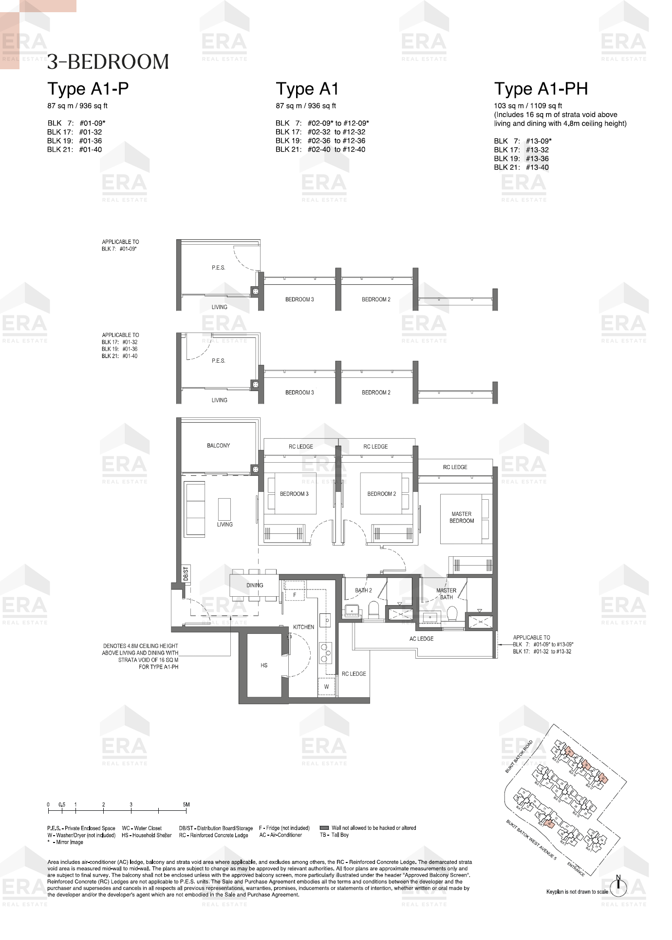 A1 · 936 sqft floor plan