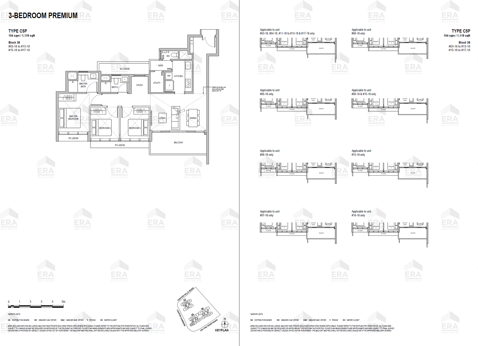 C5P · 1,119 sqft floor plan