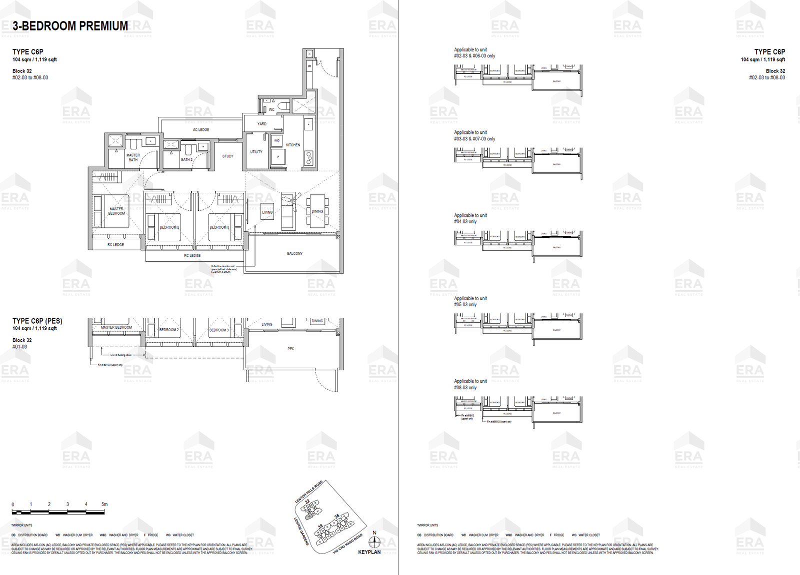 C6P · 1,119 sqft floor plan