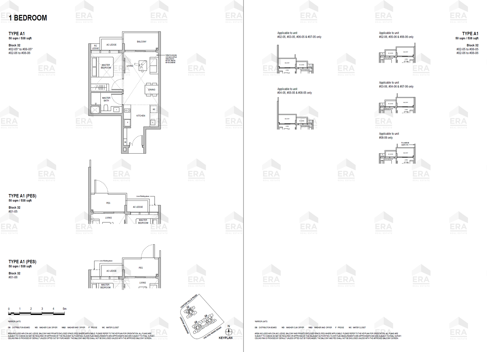 A1(PES) · 538 sqft floor plan