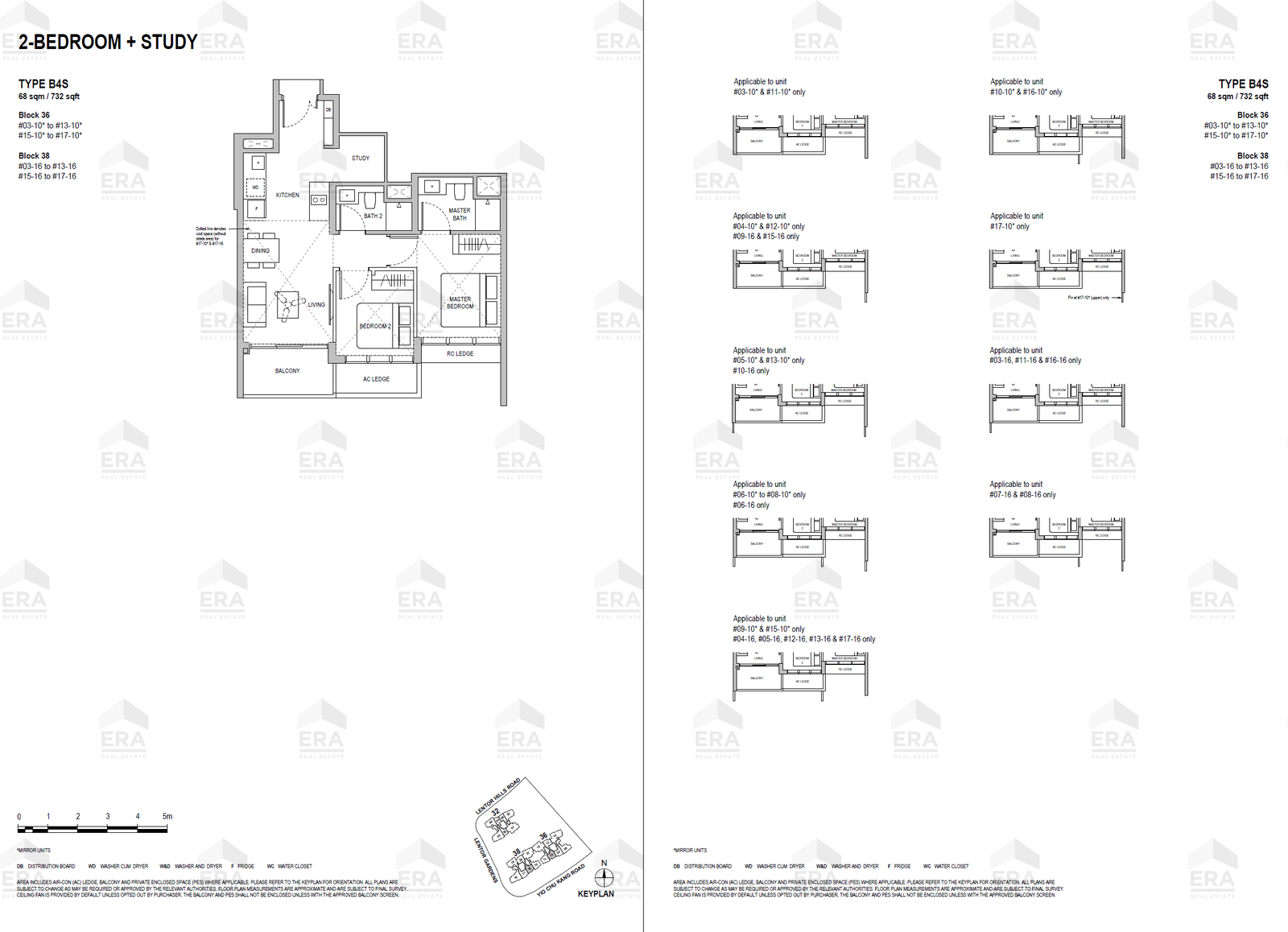 B4S · 732 sqft floor plan