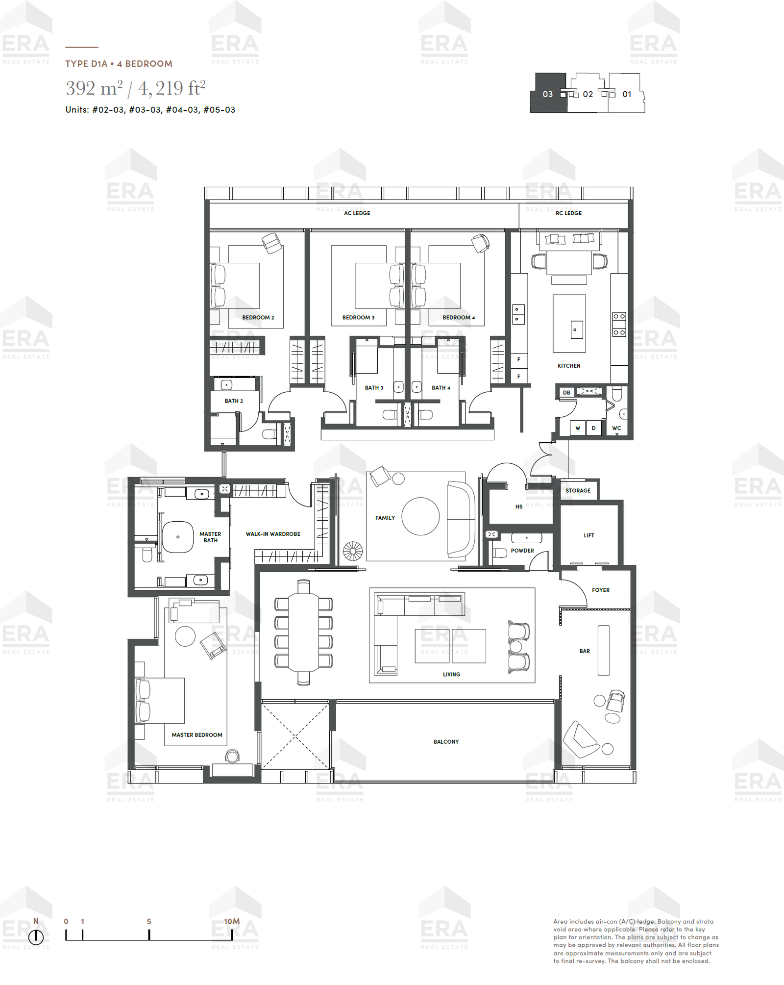 D1A · 4,219 sqft floor plan