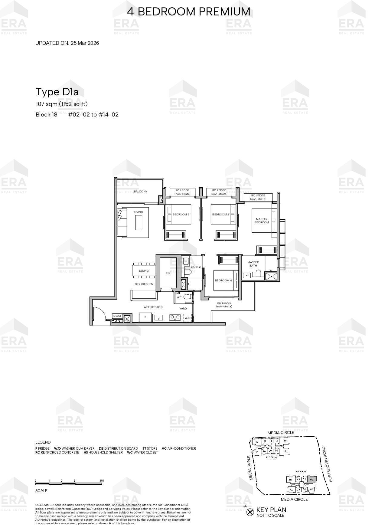 D1a · 1,152 sqft floor plan