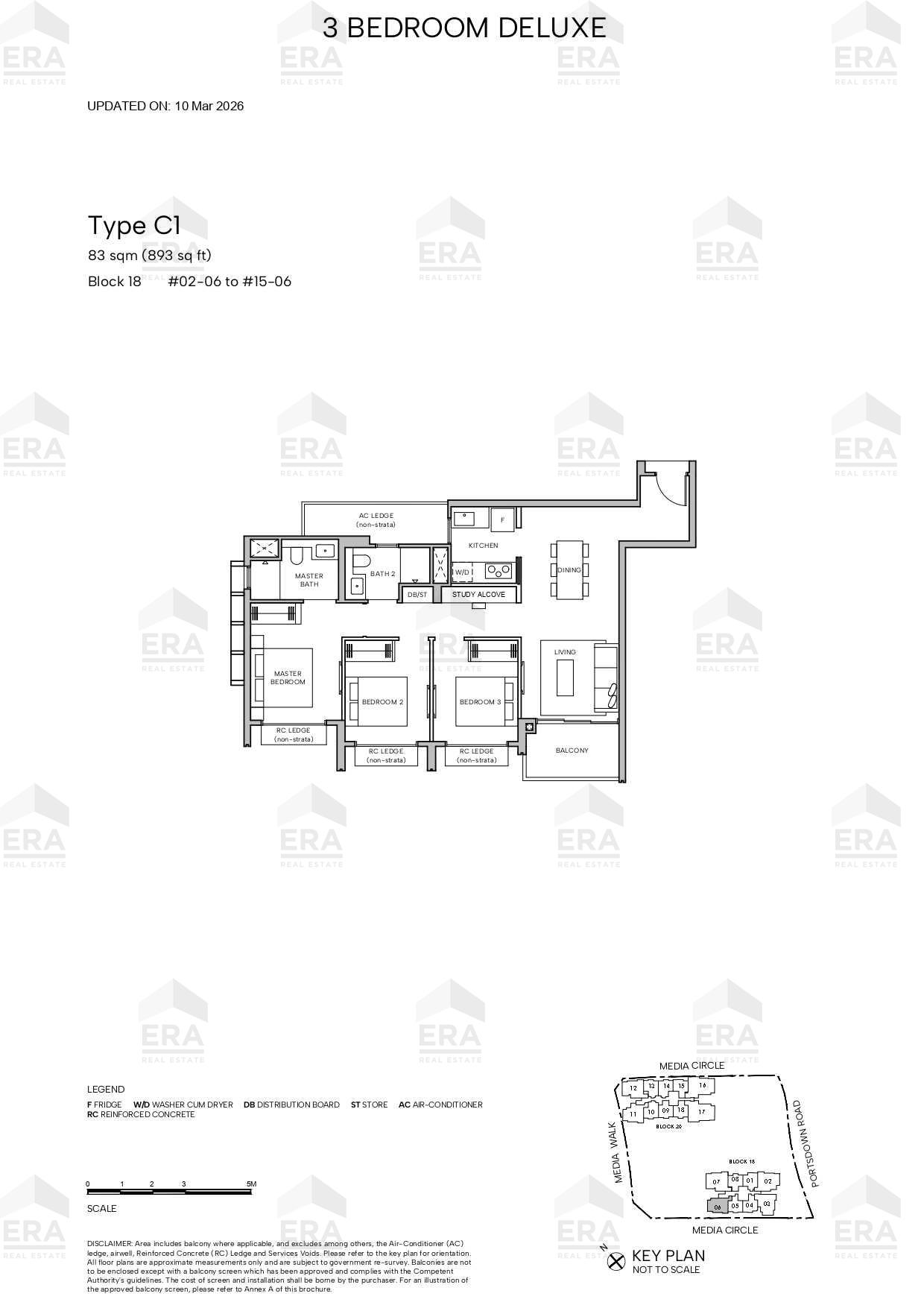 C1 · 893 sqft floor plan