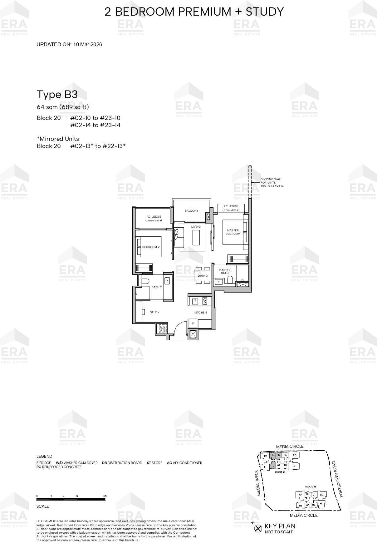 B3 · 689 sqft floor plan