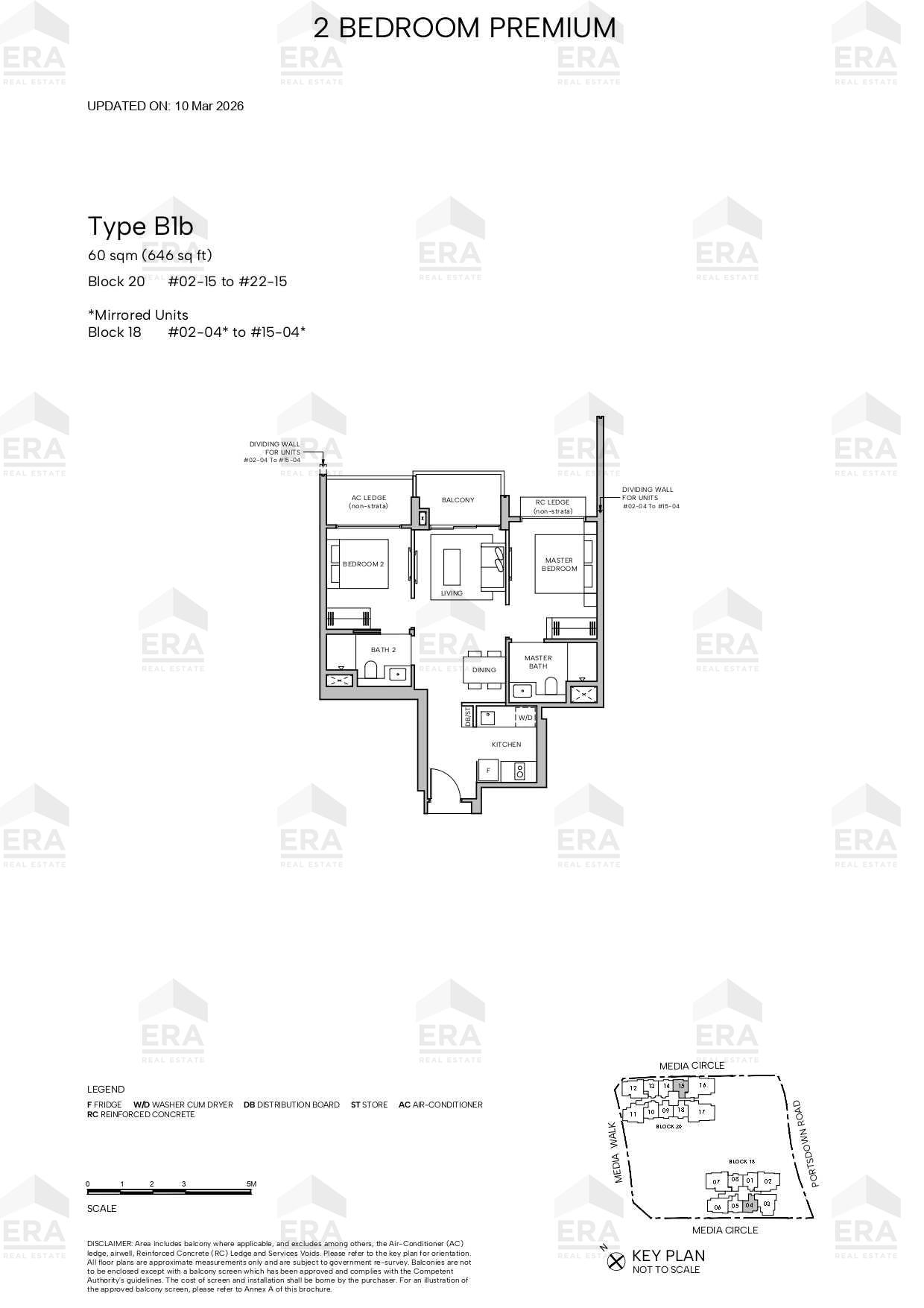 B1b · 646 sqft floor plan